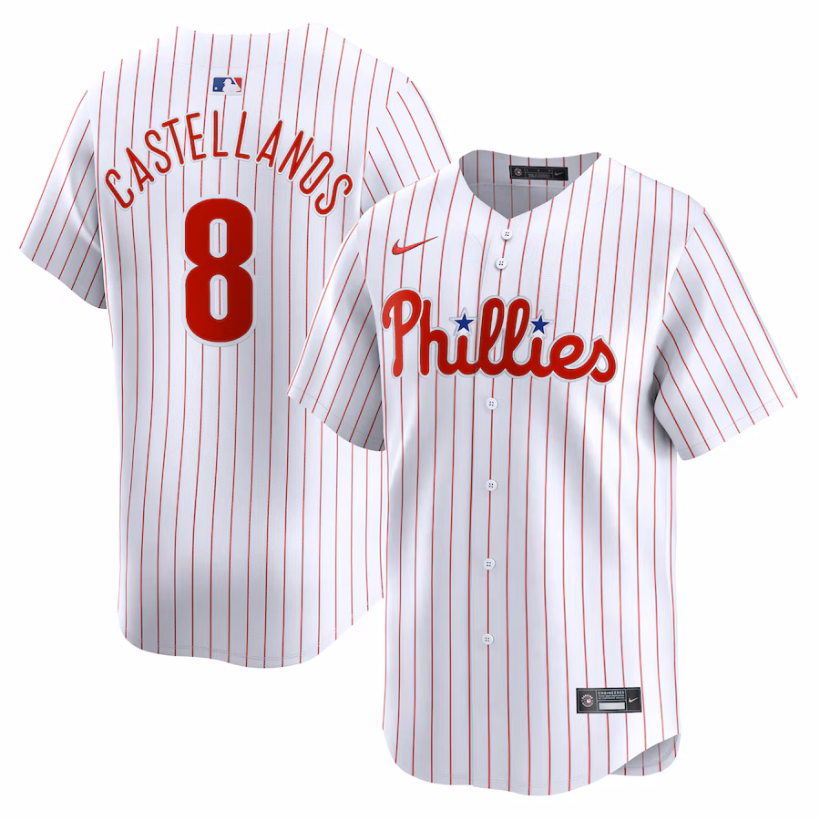 Men's Philadelphia Phillies Nick Castellanos Nike White Home Limited Player Jersey