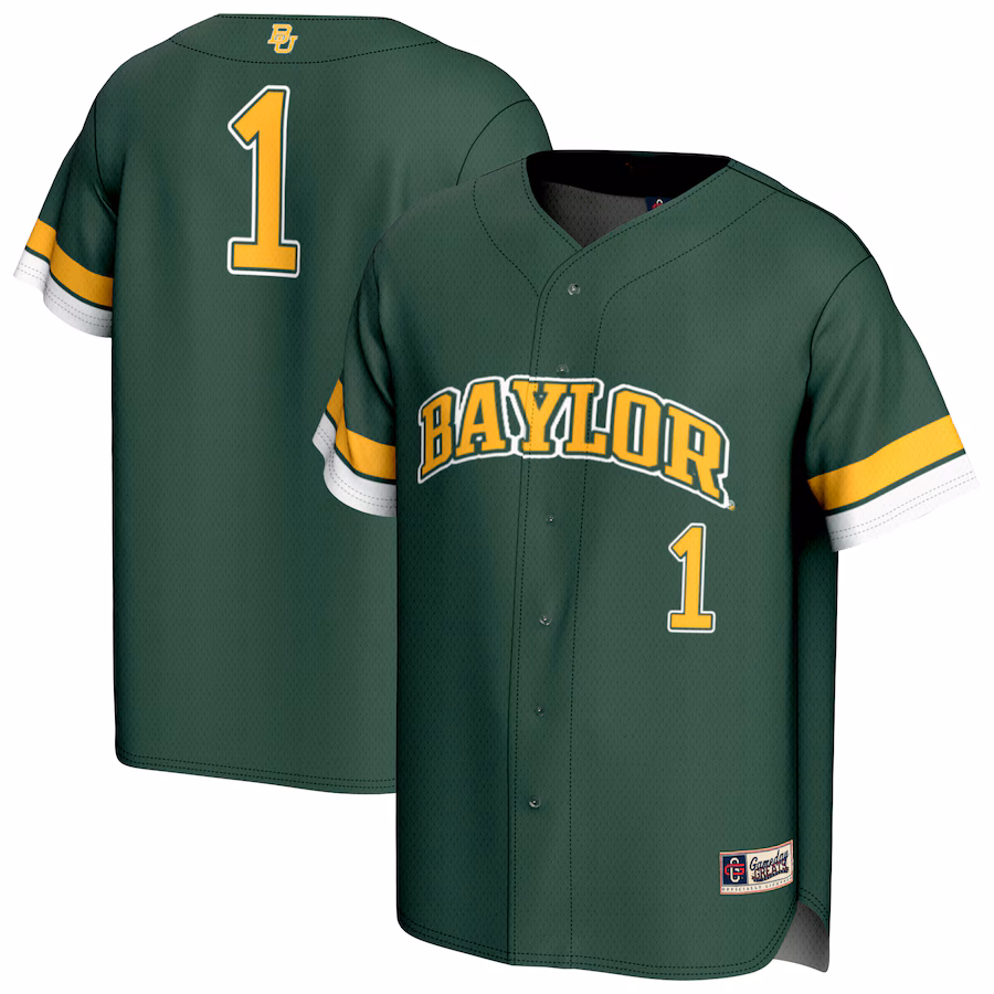 Youth GameDay Greats #1 Green Baylor Bears Lightweight Collegiate Baseball Fashion Jersey
