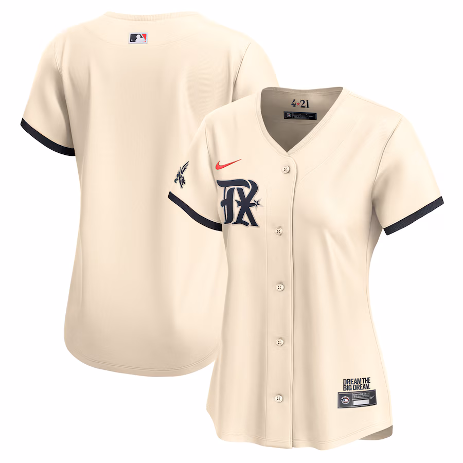 Women's Texas Rangers Nike Cream City Connect Limited Jersey