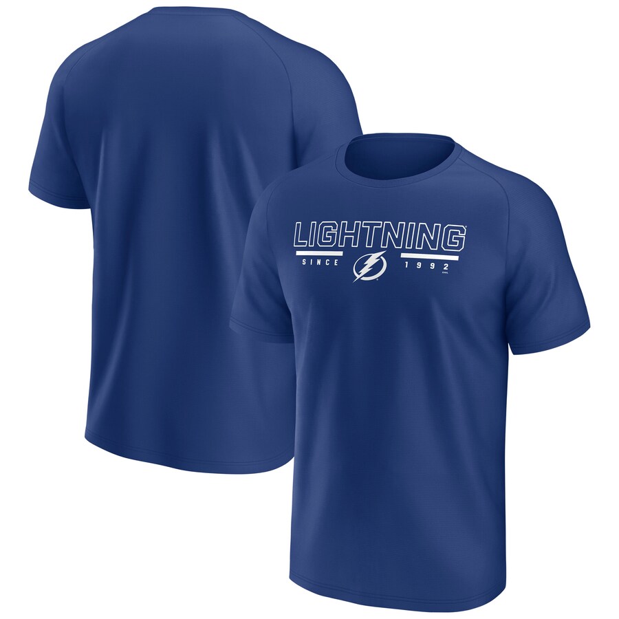 Men's Tampa Bay Lightning Fanatics Blue Established Raglan T-Shirt
