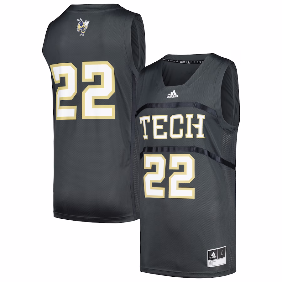 #22 Georgia Tech Yellow Jackets adidas Swingman Jersey - Gray