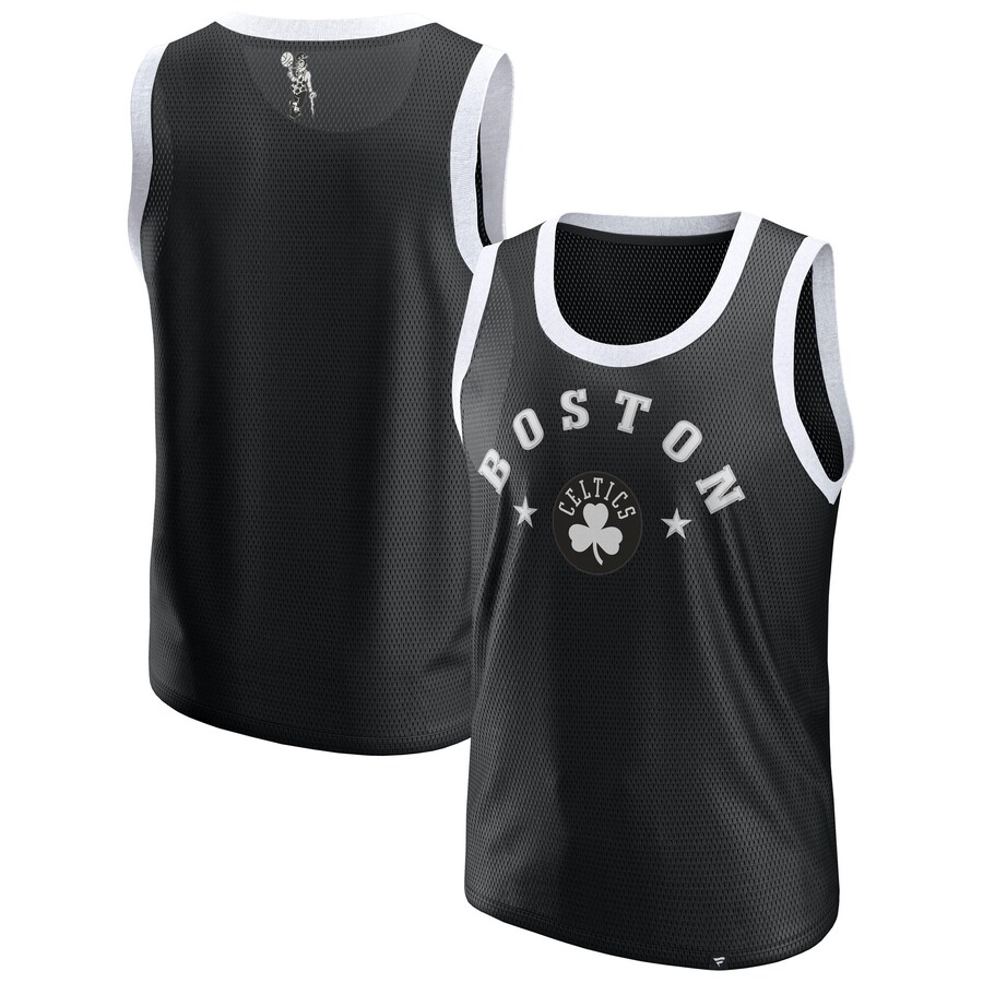 Men's Boston Celtics Fanatics Black Mesh Tank Top