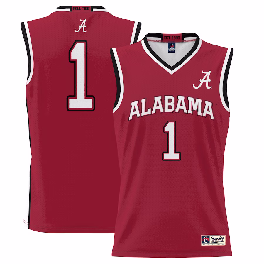 #1  Alabama Crimson Tide GameDay Greats  Lightweight Basketball Jersey - Crimson