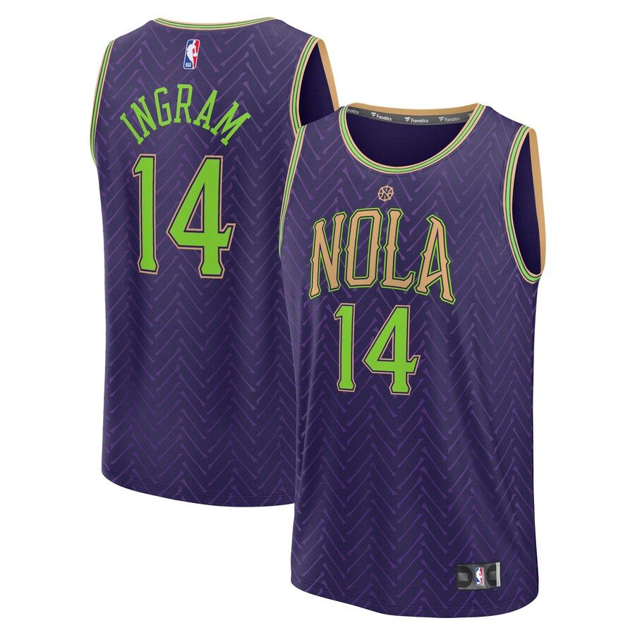 Men's New Orleans Pelicans Brandon Ingram Fanatics Purple 2024/25 Fast Break Player Jersey - City Edition
