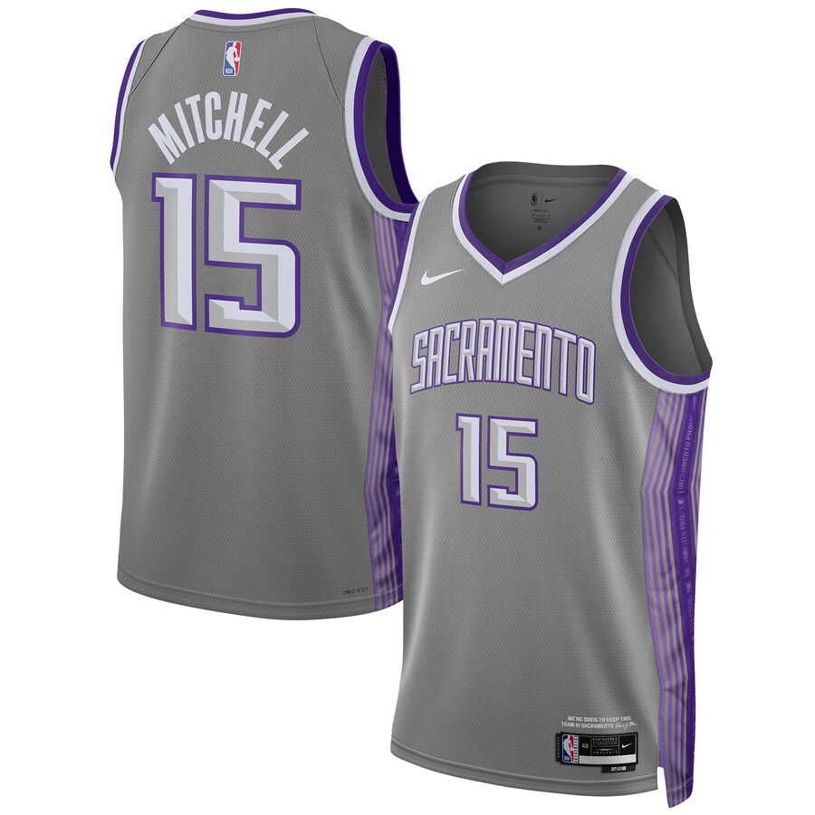 Unisex Sacramento Kings Davion Mitchell Nike Anthracite 2022/23 Swingman Jersey - City Edition