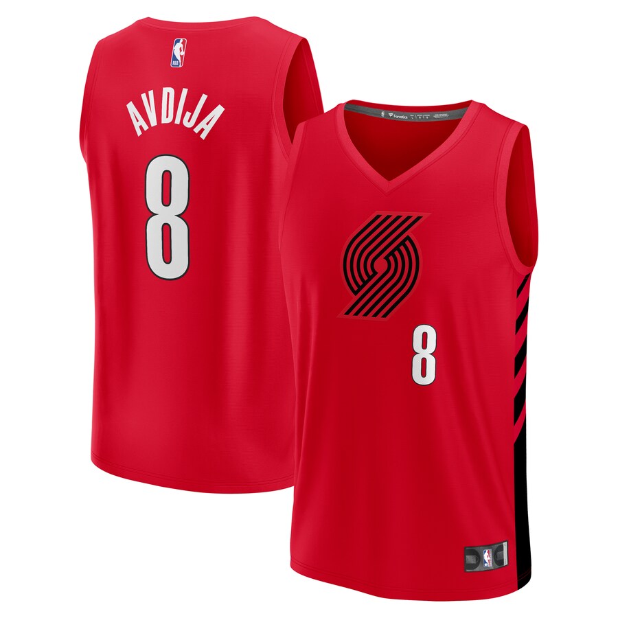 Youth Portland Trail Blazers Deni Avdija Fanatics Red Fast Break Player Jersey - Statement Edition