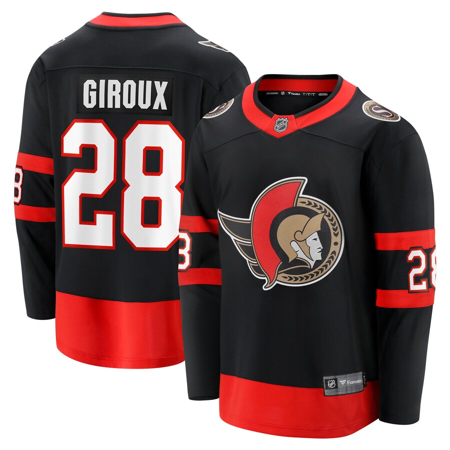 Men's Ottawa Senators Claude Giroux Fanatics Branded Black Home Breakaway Player Jersey