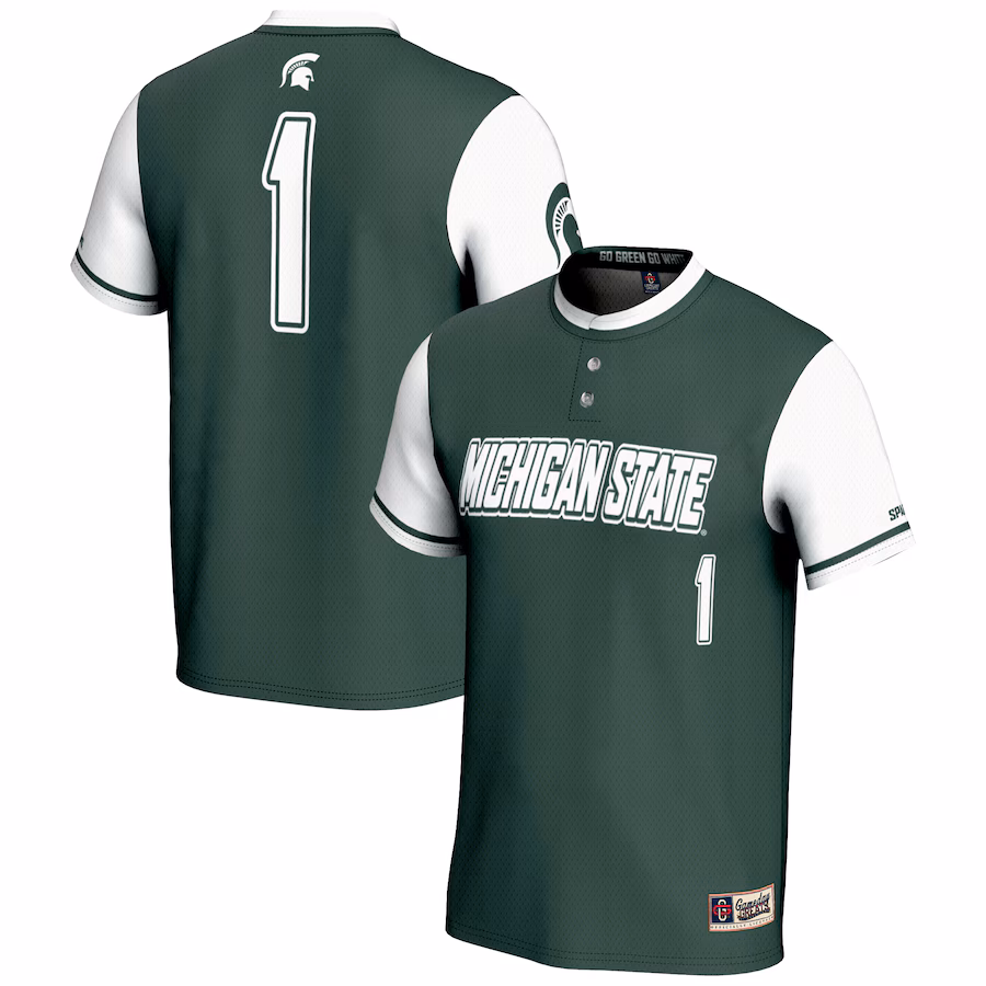 GameDay Greats #1 Green Michigan State Spartans Lightweight Softball Jersey