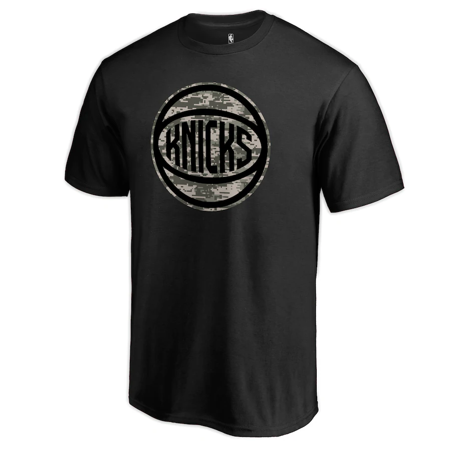Men's New York Knicks Black Cloak Camo T-Shirt