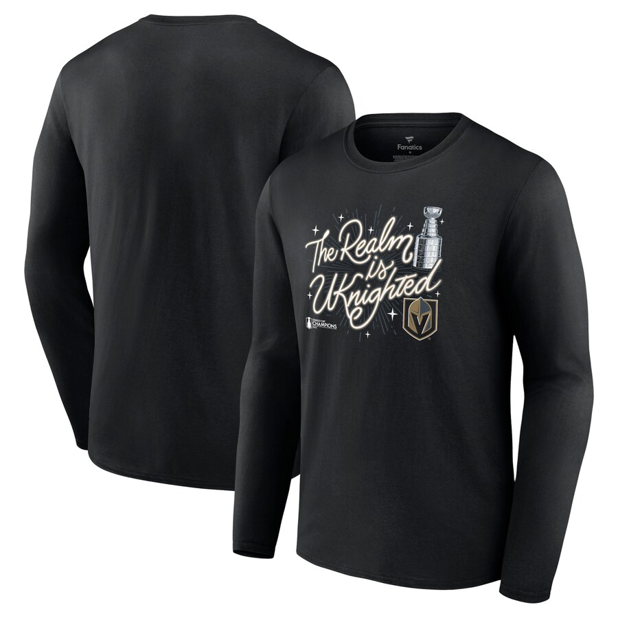 Men's Vegas Golden Knights Fanatics Black 2023 Stanley Cup Champions Celebration Long Sleeve T-Shirt