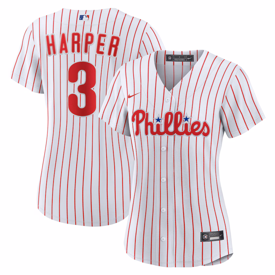 Women's Philadelphia Phillies Bryce Harper Nike White Home Replica Player Jersey