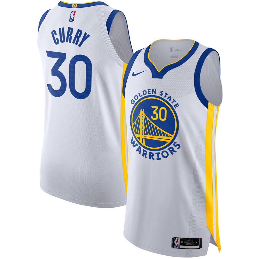 Men's Golden State Warriors Stephen Curry Nike White Authentic Jersey - Association Edition