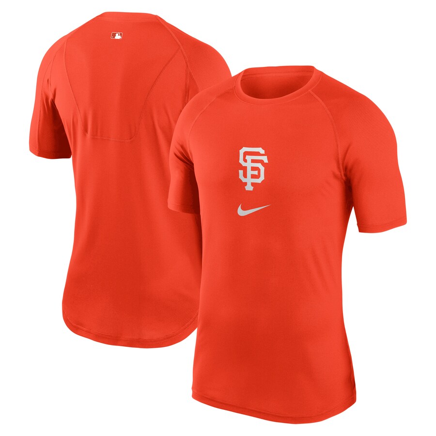 Men's San Francisco Giants Nike Orange City Connect Performance Raglan Base Layer Top