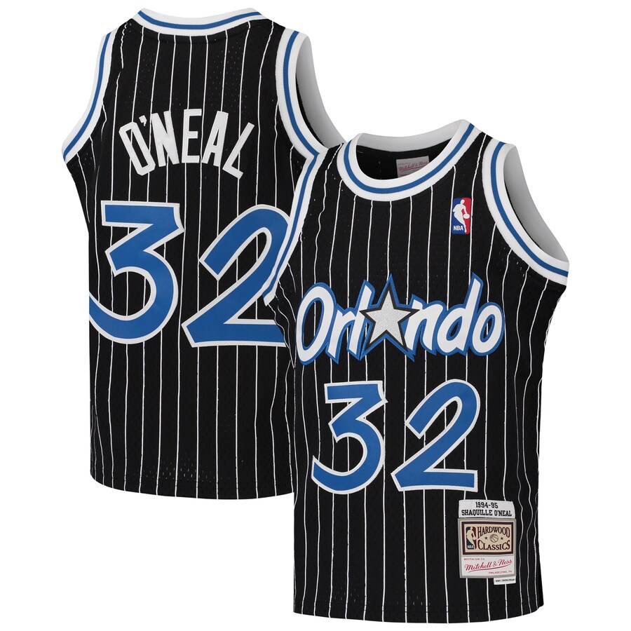 Youth Orlando Magic Shaquille O'Neal Mitchell & Ness Black 1994-95 Hardwood Classics Swingman Throwback Jersey