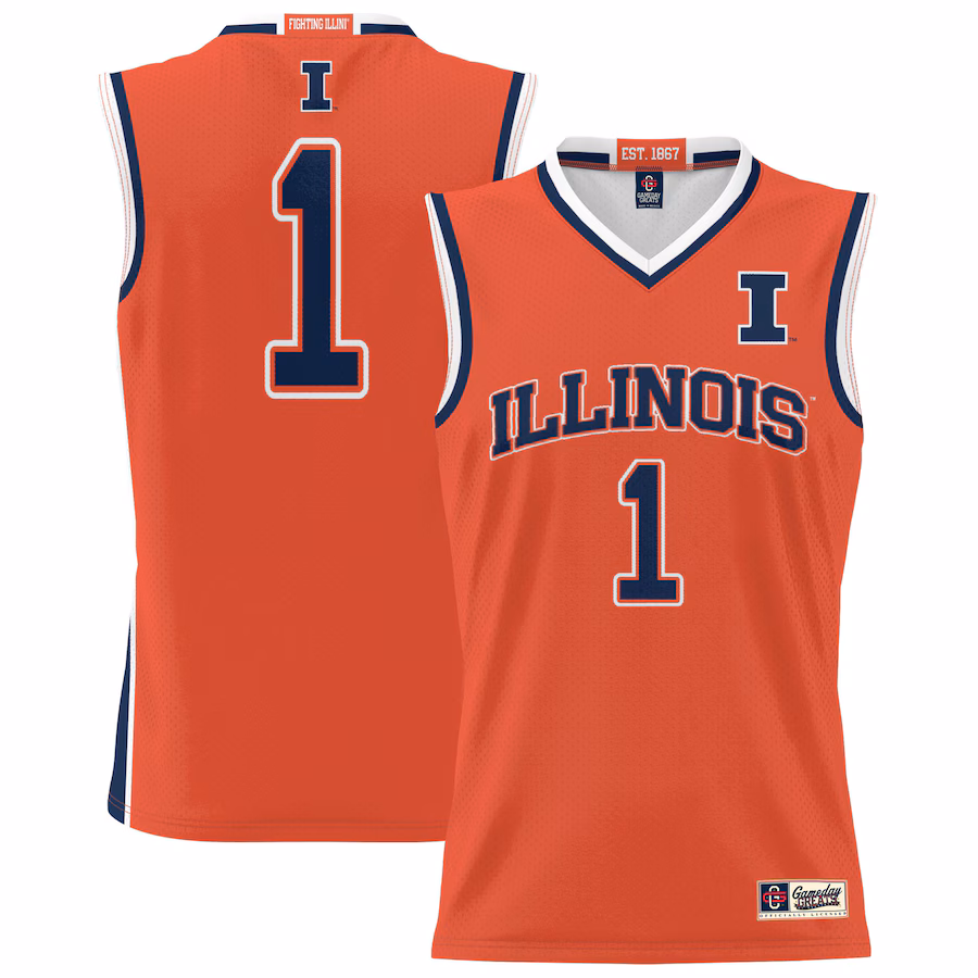 Youth GameDay Greats #1 Orange Illinois Fighting Illini Lightweight Basketball Jersey