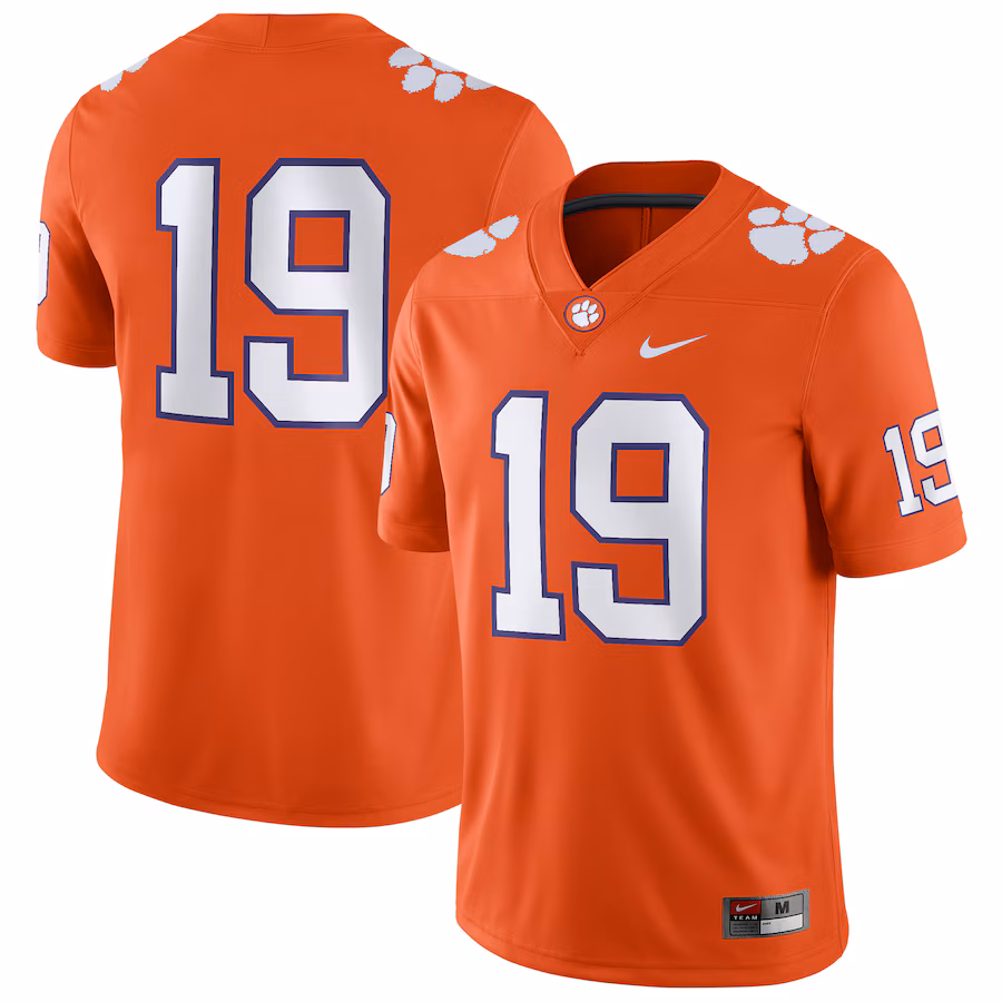 #19 Clemson Tigers Nike Game Jersey - Orange