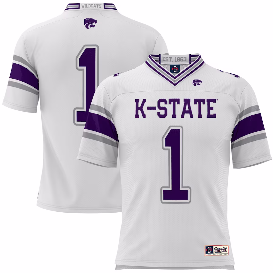 #1 Kansas State Wildcats GameDay Greats Football Jersey - White