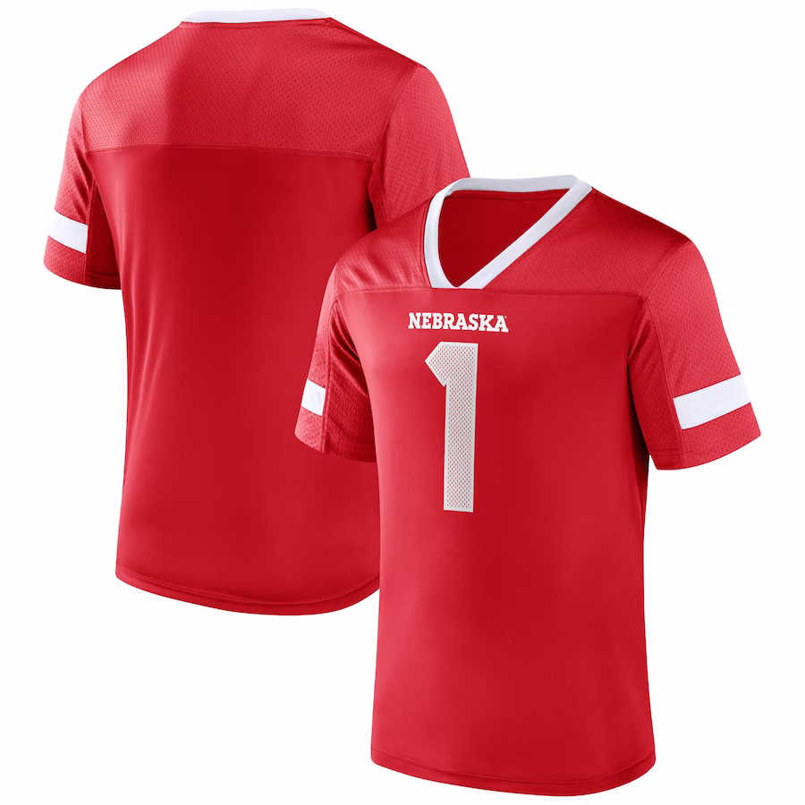 Nebraska Huskers Fanatics Branded #1 Kickoff Winner Replica Jersey - Scarlet