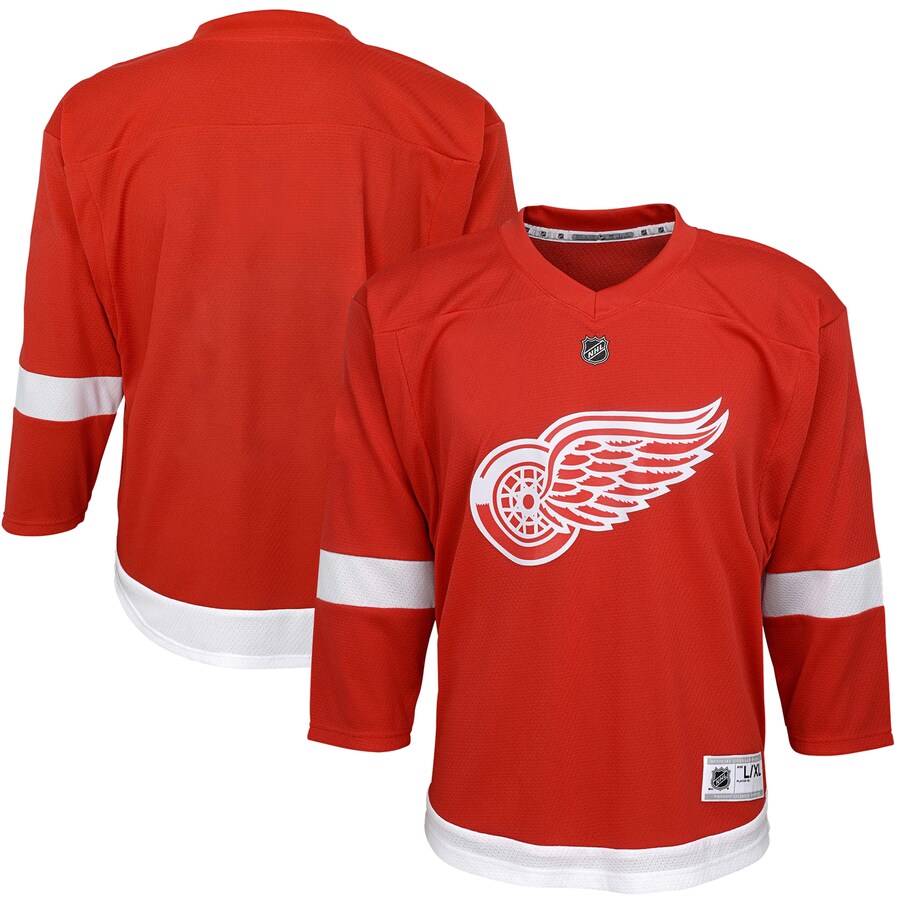 Youth Detroit Red Wings Red Home Replica Blank Jersey