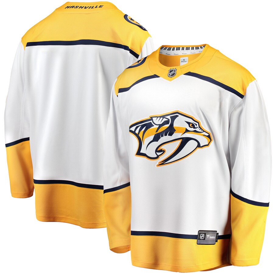 Men's Nashville Predators Fanatics Branded White Breakaway Away Jersey