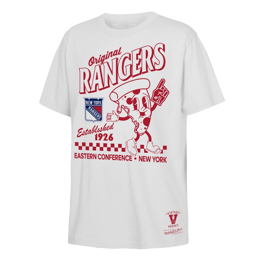 Youth New York Rangers Mitchell & Ness White Concession Stand T-Shirt