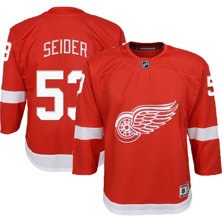 Youth Detroit Red Wings Moritz Seider Red 2022/23 Premier Player Jersey