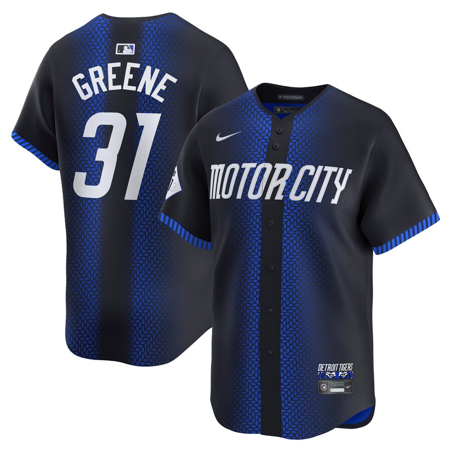Men's Detroit Tigers Riley Greene Nike Navy City Connect Limited Player Jersey
