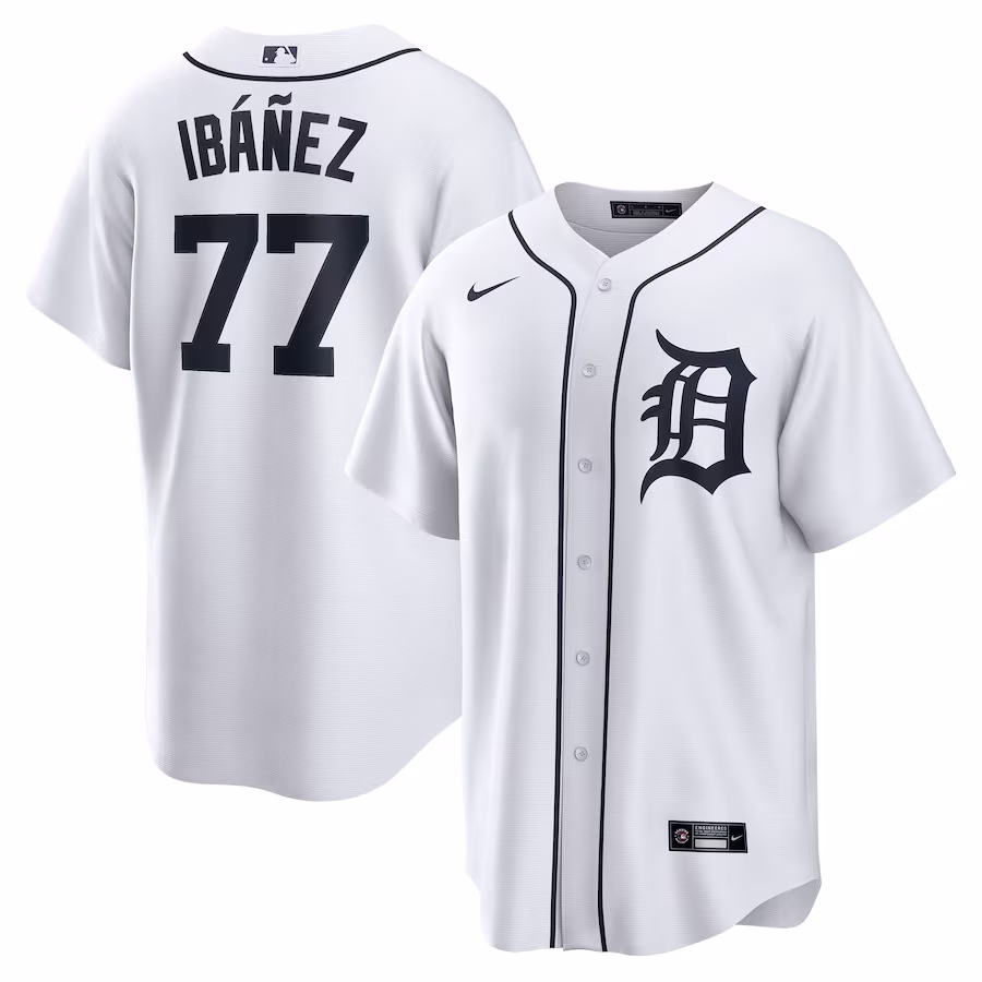 Men's Detroit Tigers Andy Ibáñez Nike White Home  Replica Player Jersey