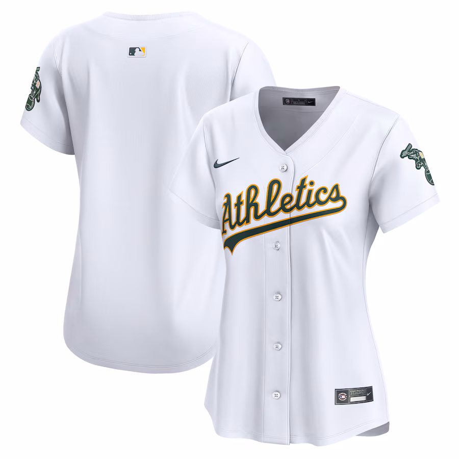 Women's Oakland Athletics Nike White Home Limited Jersey