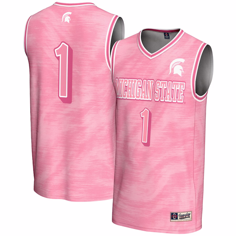 #1 Michigan State Spartans GameDay Greats Youth Lightweight Basketball Fashion Jersey - Pink