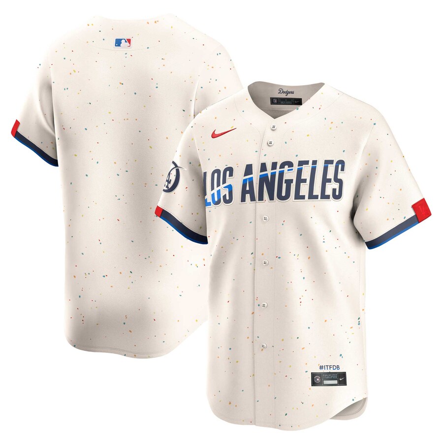 Men's Los Angeles Dodgers  Nike Cream 2024 City Connect Limited Jersey