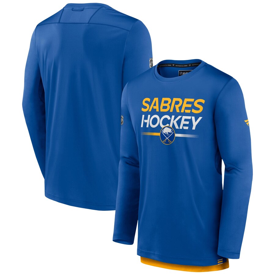 Men's Buffalo Sabres Fanatics Royal Authentic Pro Tech Long Sleeve T-Shirt