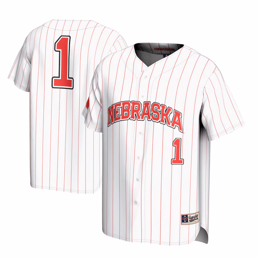 Youth GameDay Greats #1 White Nebraska Huskers Lightweight Baseball Jersey