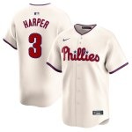 Men's Philadelphia Phillies Bryce Harper Nike Cream 3rd Alternate Limited Player Jersey