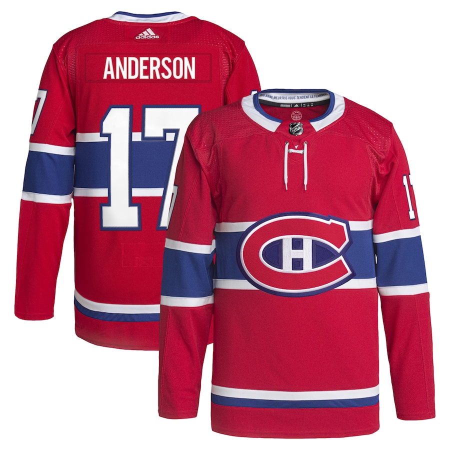 Men's Montreal Canadiens Josh Anderson adidas Red Home Primegreen Authentic Player Jersey