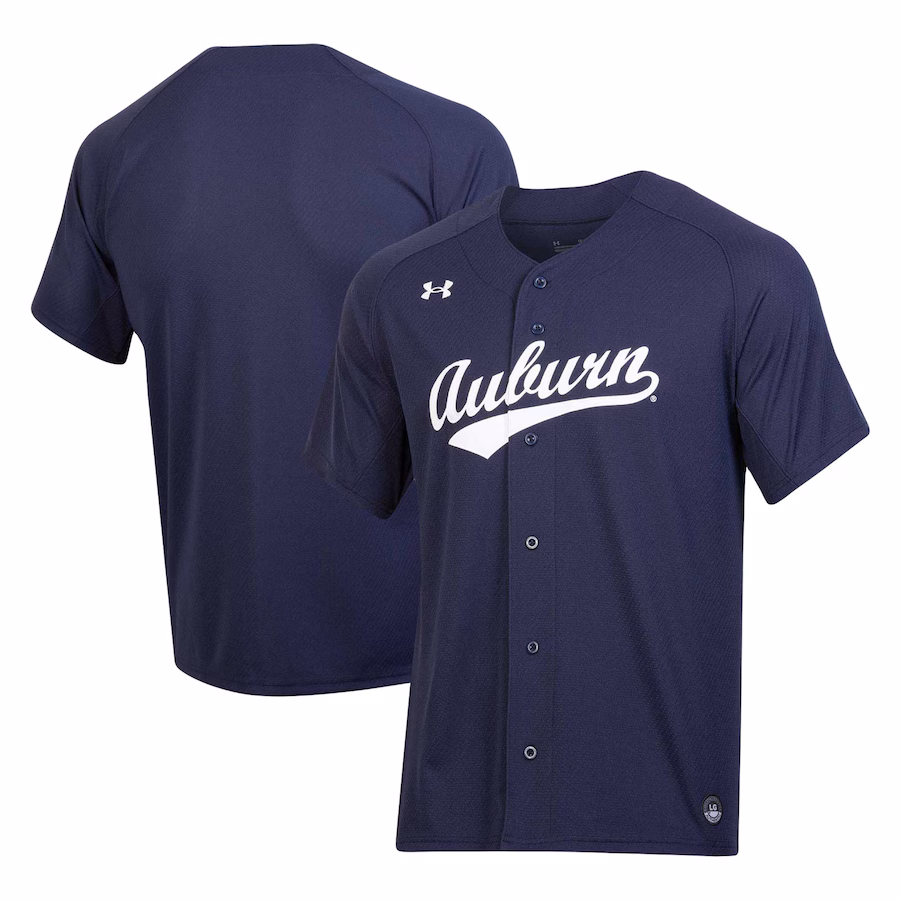 Auburn Tigers Under Armour Replica Baseball Jersey - Navy
