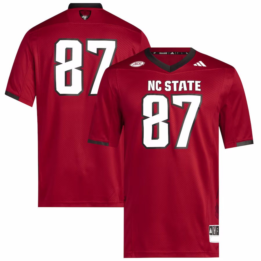 #87 NC State Wolfpack adidas Premier Jersey - Red