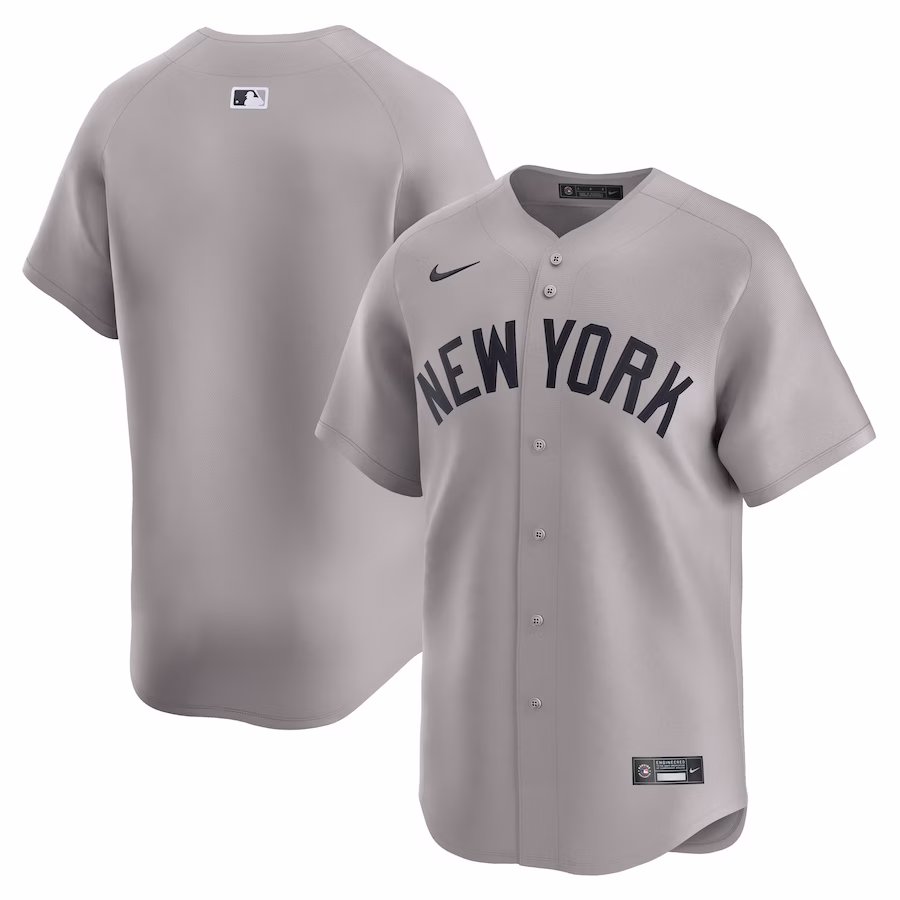 Men's New York Yankees Nike Gray Away Limited Jersey