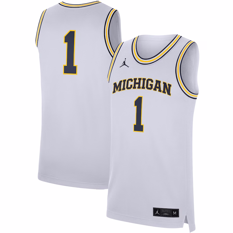 Michigan Wolverines Jordan Brand Replica Jersey - White