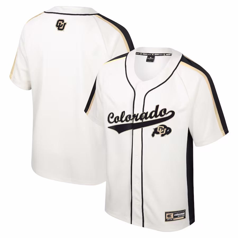Colorado Buffaloes Colosseum Ruth Button-Up Baseball Jersey - Cream