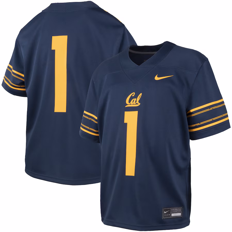 Youth Nike #1 Navy Cal Bears Untouchable Replica Game Jersey