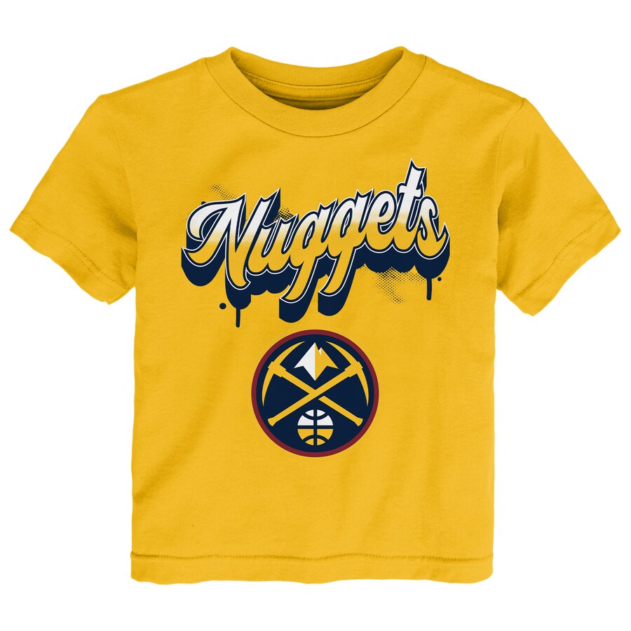 Youth Denver Nuggets Gold Bubbly Script T-Shirt