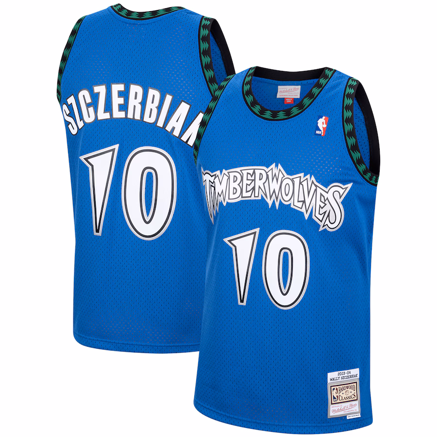 Men's Minnesota Timberwolves Wally Szczerbiak Mitchell & Ness Blue 2001/02 Hardwood Classics Swingman Jersey