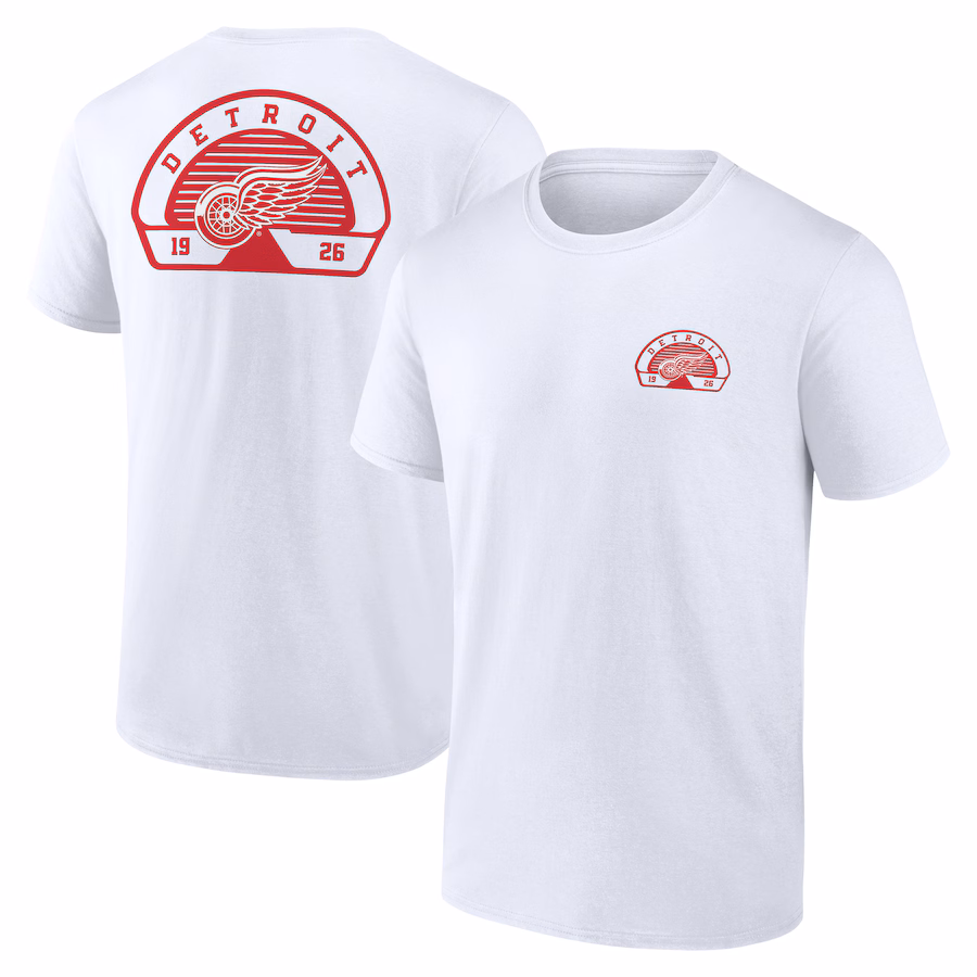 Men's Detroit Red Wings Fanatics White Valor T-Shirt