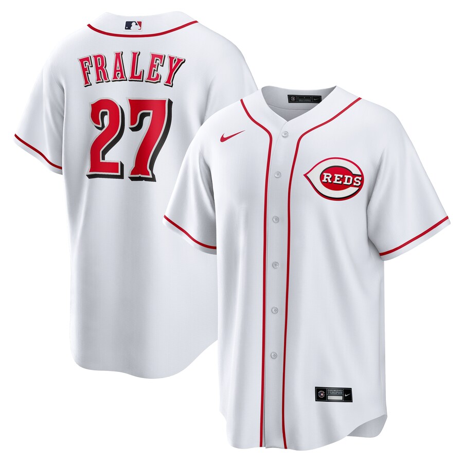 Men's Cincinnati Reds Jake Fraley Nike White Home Replica Jersey