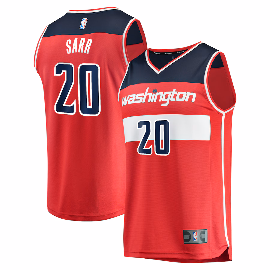 Men's Washington Wizards Alexandre Sarr Fanatics Red Fast Break Replica Player Jersey - Icon Edition