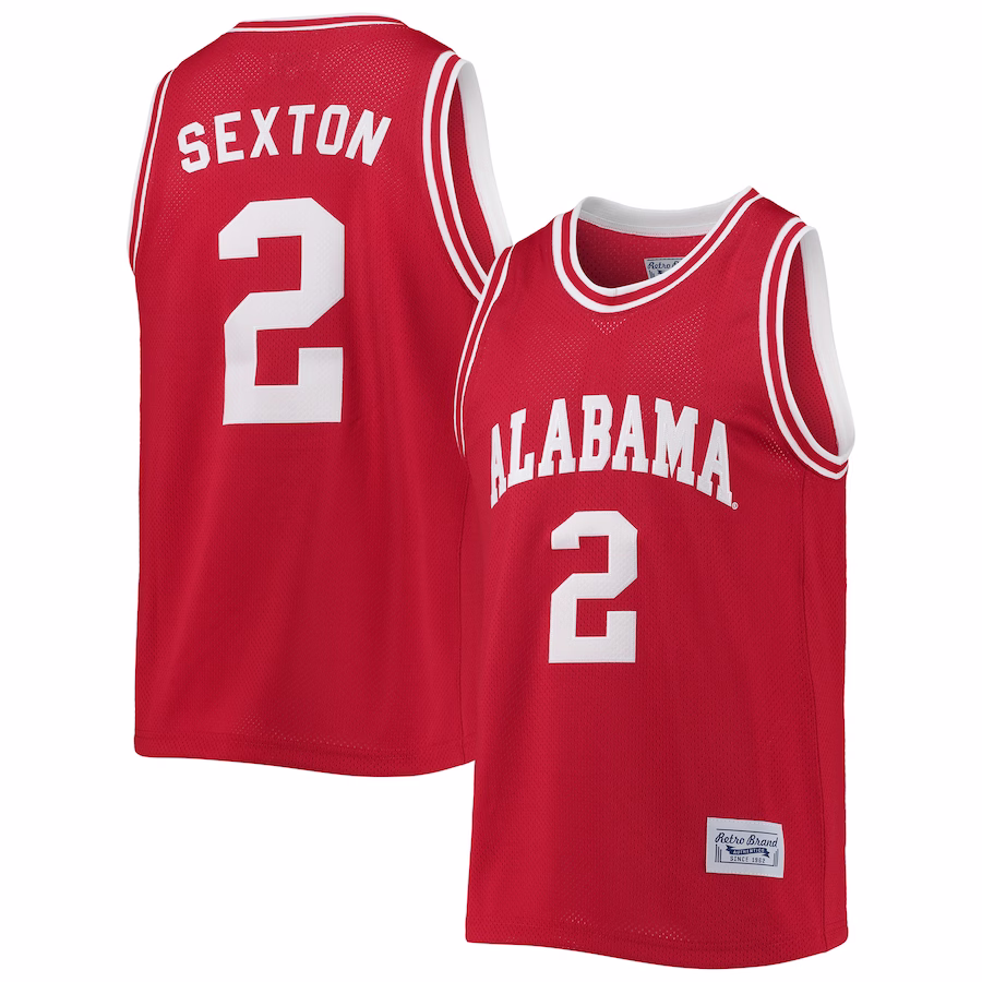 Collin Sexton Alabama Crimson Tide Original Retro Brand Commemorative Classic Basketball Jersey - Crimson