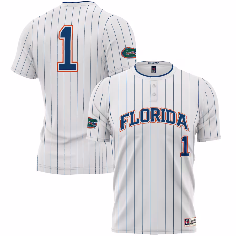 #1 Florida Gators GameDay Greats Lightweight Softball Jersey - White