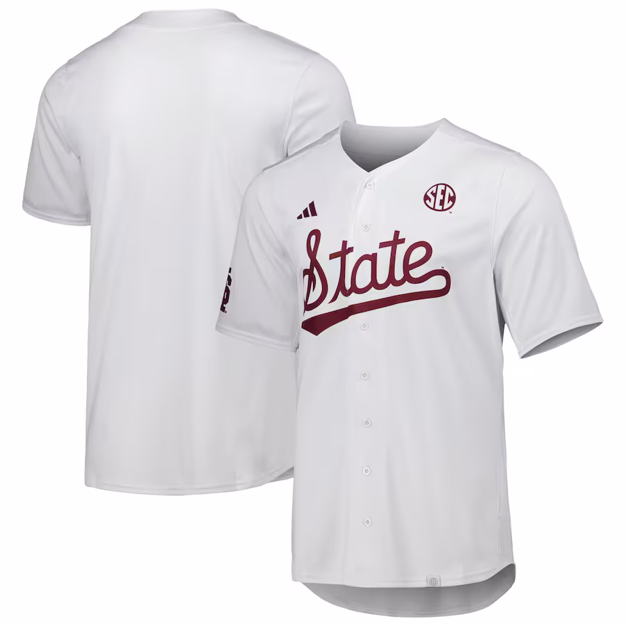 Mississippi State Bulldogs adidas Team Baseball Jersey - White