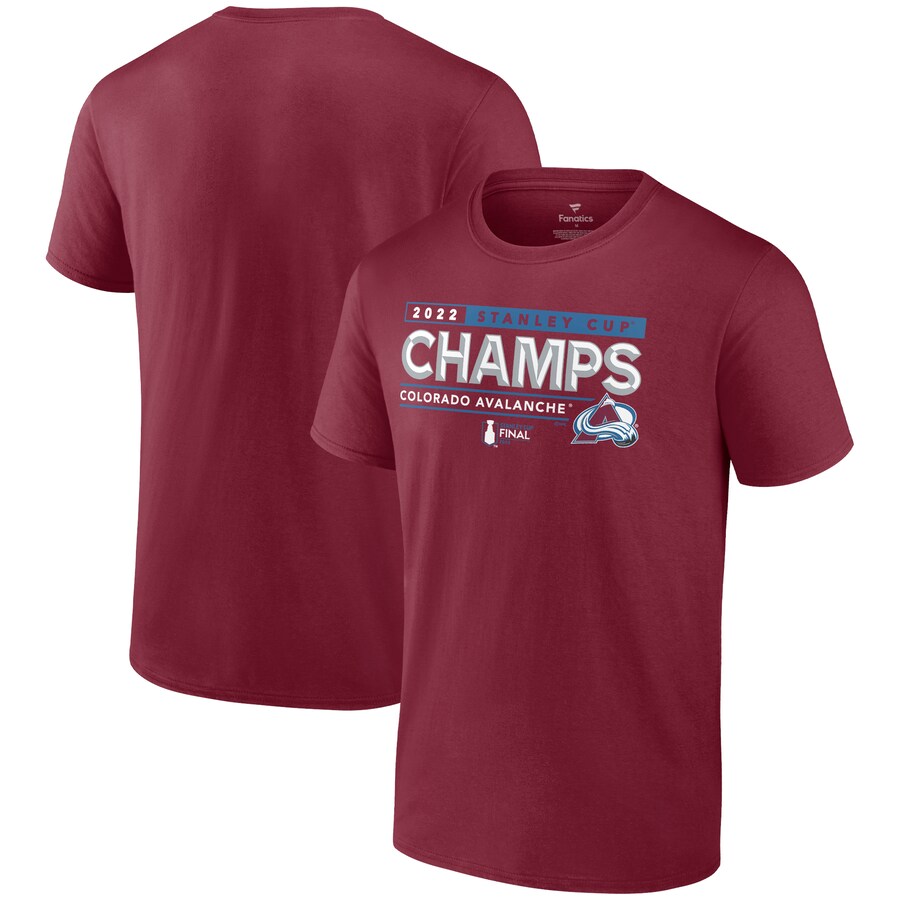 Men's Colorado Avalanche Fanatics Burgundy 2022 Stanley Cup Champions Winger T-Shirt